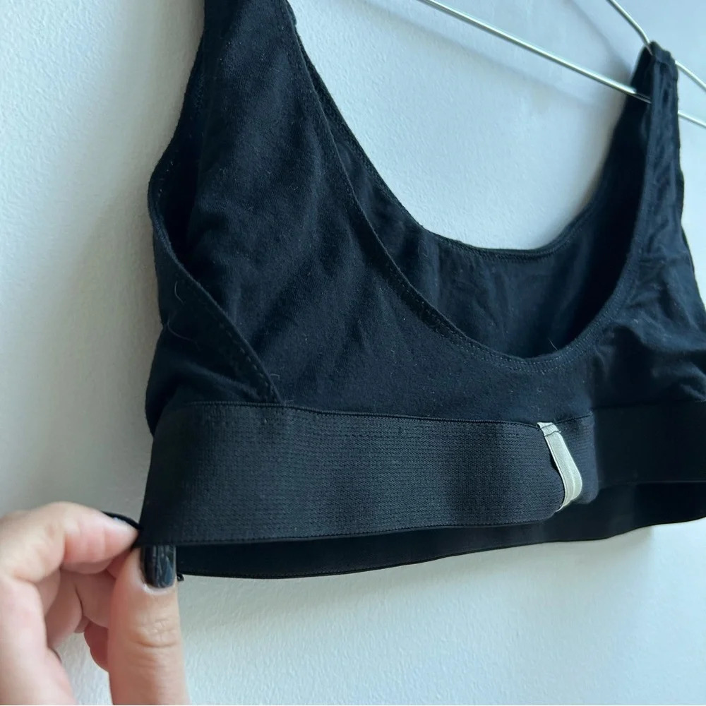 Lunya Well Rounded 100% Modal Black Bralette Sleep Bra Intimates Loungewear - Picture 3 of 5